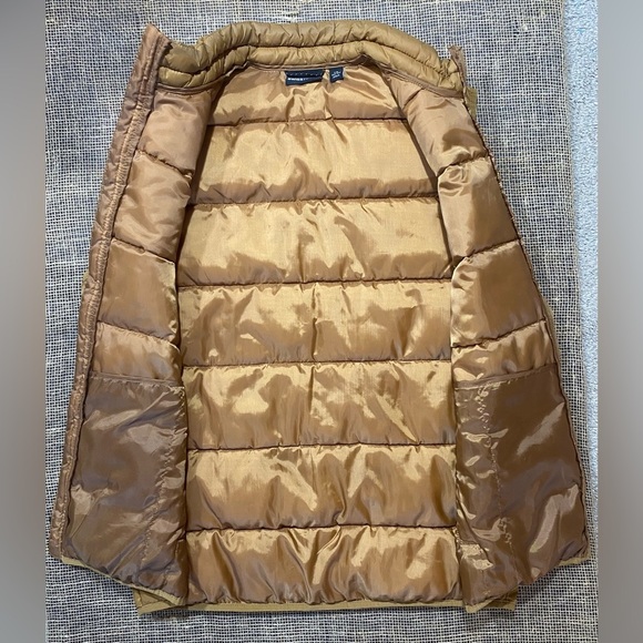 Swiss Tech Puffer Vest Men’s Size Large Peak Technology Tan Zip Front Insulated - Picture 7 of 10